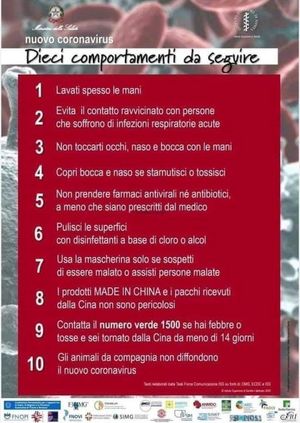 10 comportamenti coronavirus