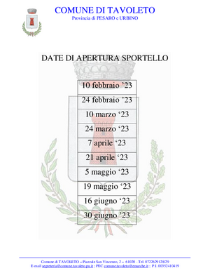 date sportello
